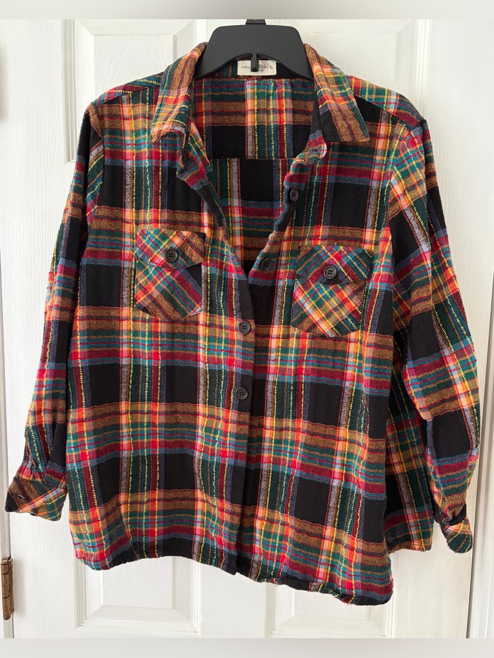 NATURAL LIFE Multicolor Plaid Flannel Shacket